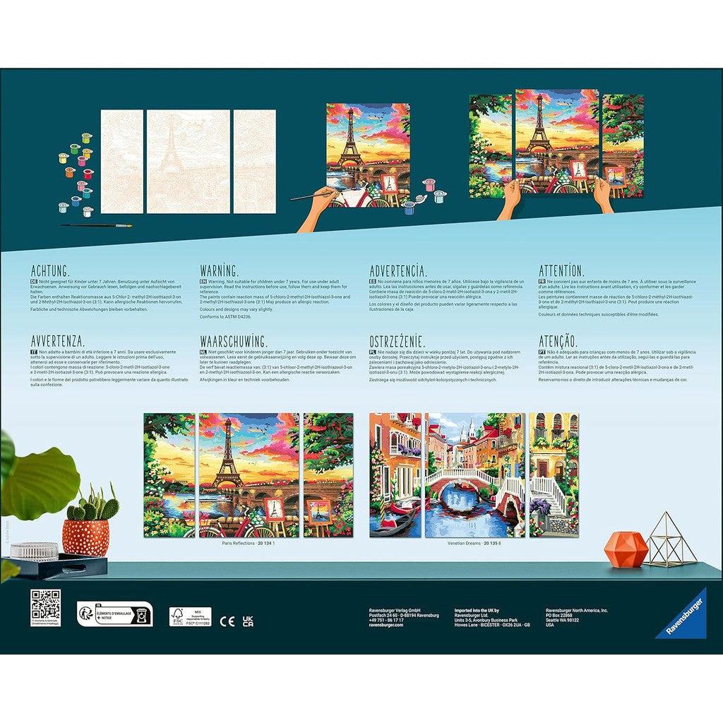 Ravensburger's CreArt Paris Reflections Painting by Numbers Kit