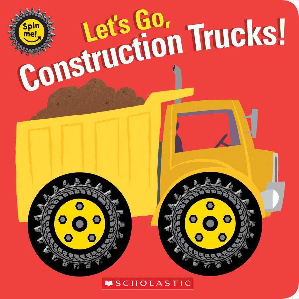 Let's Go! Interactive Construction Trucks Board Book for Kids Aged 3+