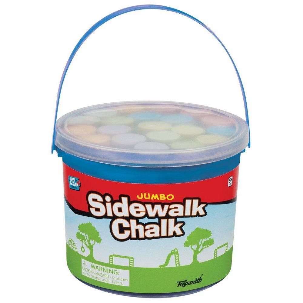 Large-Sized Sidewalk Chalk Set in Colorful Plastic Tub for Kids Aged 5+