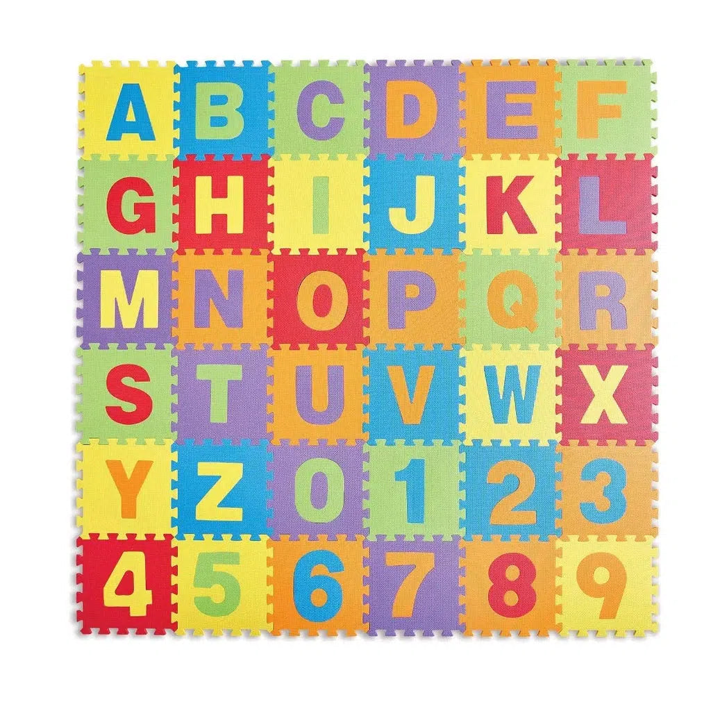 Kidoozie Safe & Durable ABC and 123 Foam Puzzle Playmat for Toddlers