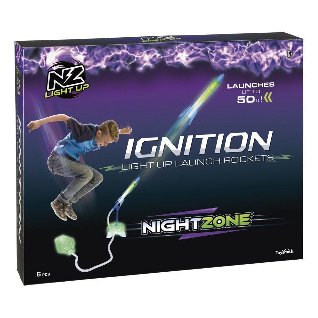 NightZone Ignition Stomp Rocket - Illuminated Launching Toy for Ages 5+