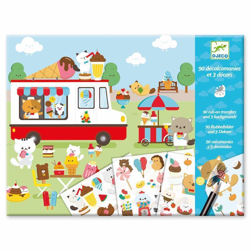Djeco's Sugarland Rub - on Transfers Set: A Classic Revamped for Kids