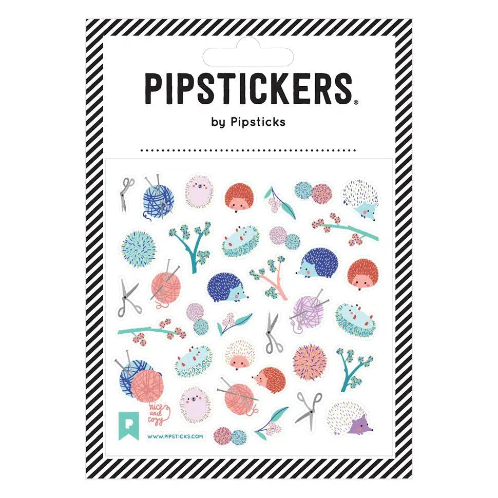 Knittin' Hedgies Decorative Stickers for Sticker Enthusiasts