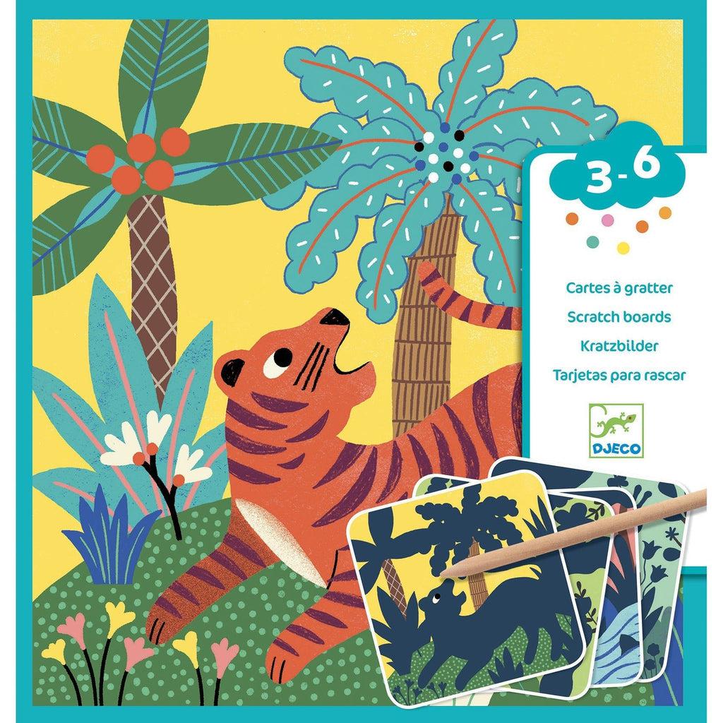 Exciting Big Animals Scratch Cards for Kids Aged 3+