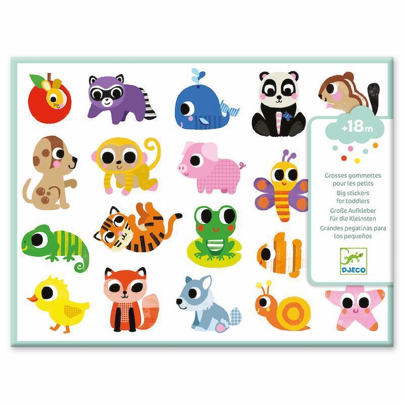 PG Reusable Water-Activated Baby Animals Stickers for Toddlers
