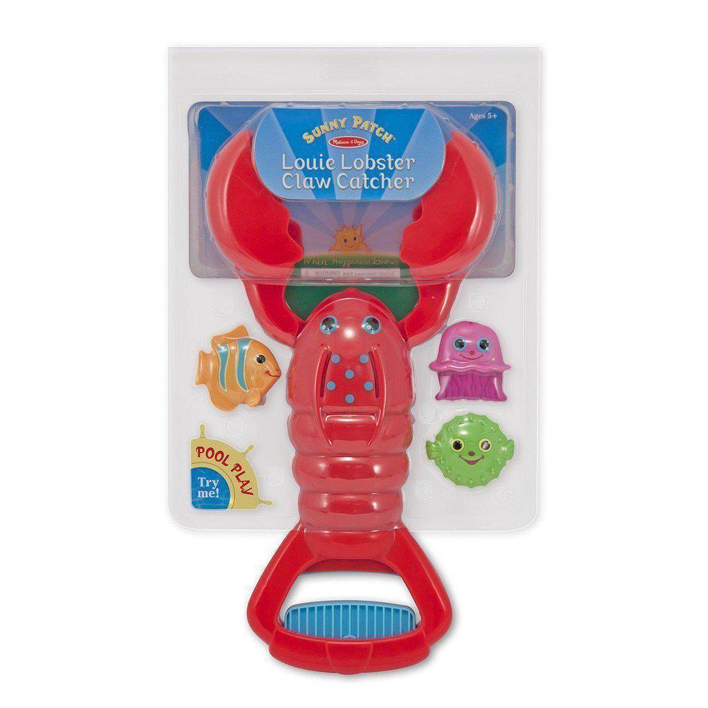 Bright-Red Louie Lobster Shaped Squeeze-and-Grab Pool Toy for Ages 5+