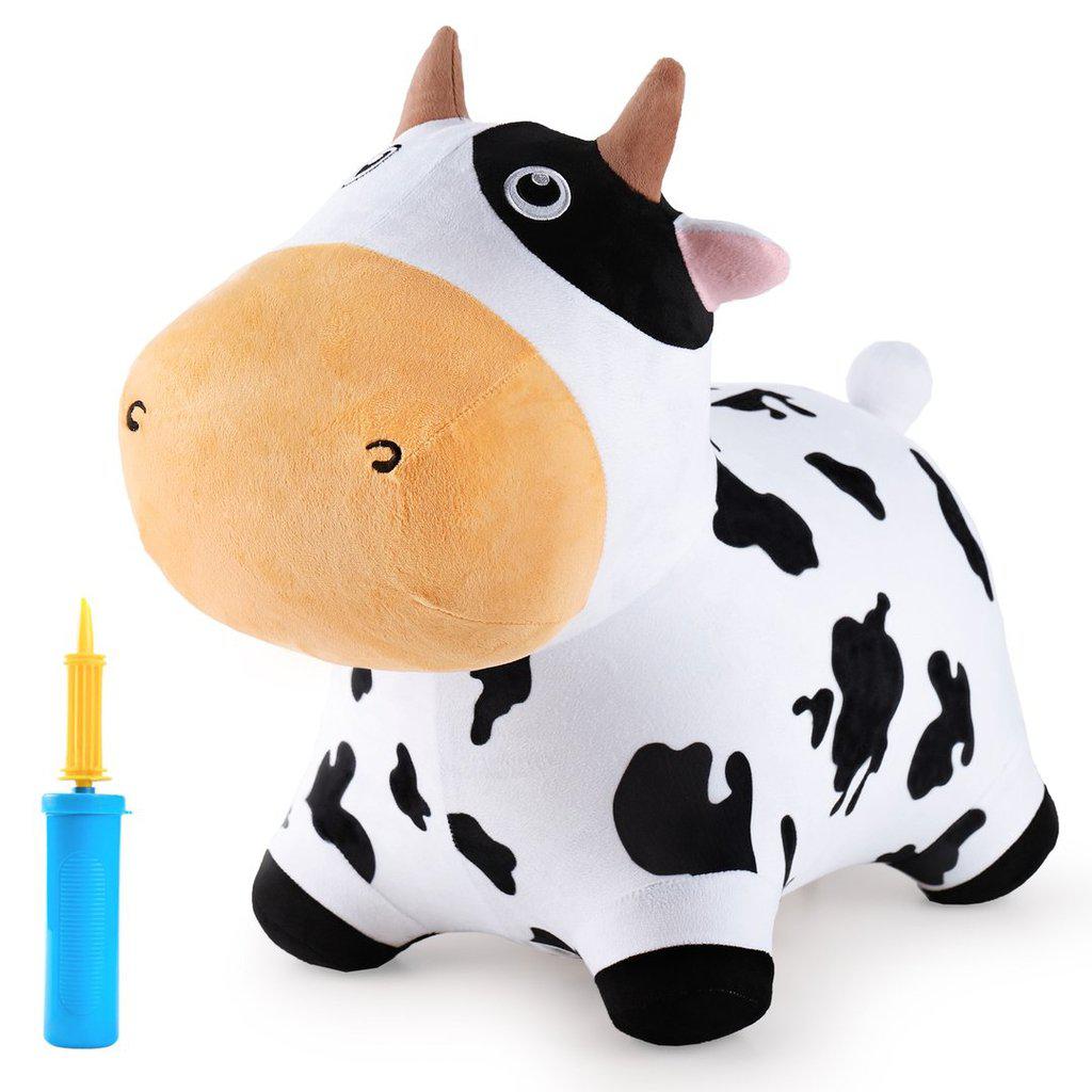 Adorable Hopping Cow Plush Toy for 18-Month-Old and Up
