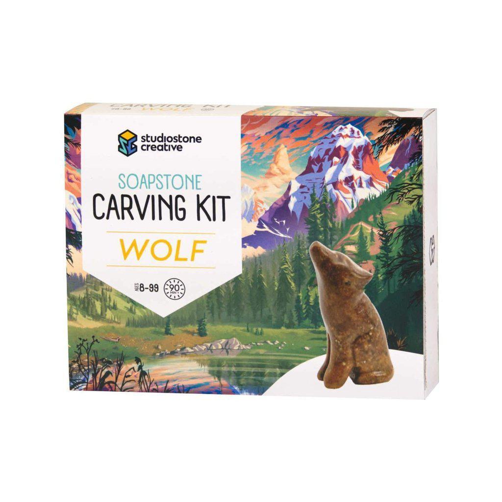 High - Quality Wolf - themed Soapstone Carving Kit for Creative Minds