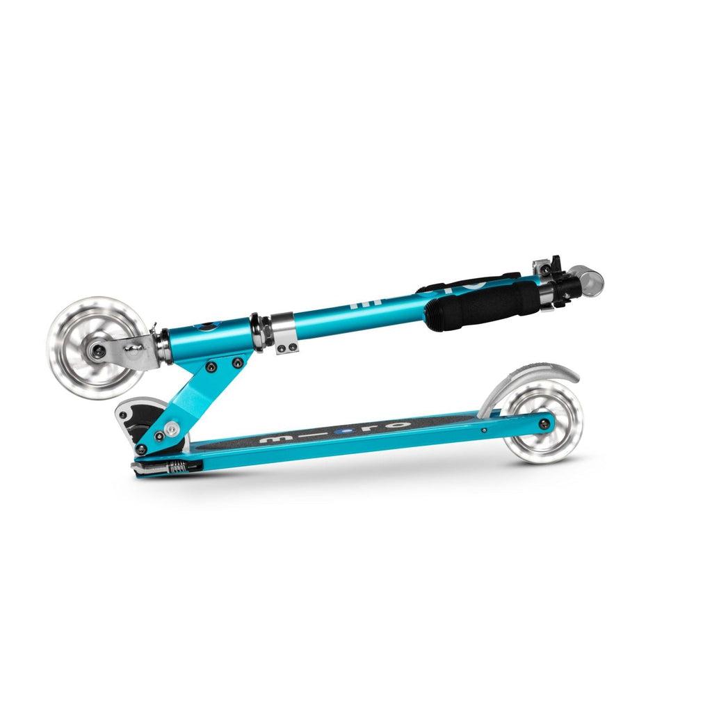 Ocean Blue Sprite LED - Classic Aluminium Two - Wheel Scooter for Kids