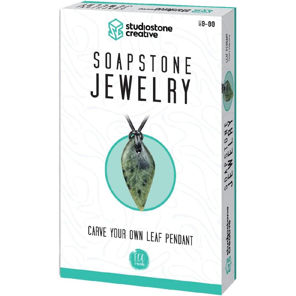 Exquisite Hand - crafted Leaf Pendant Soapstone Jewelry Crafting Kit