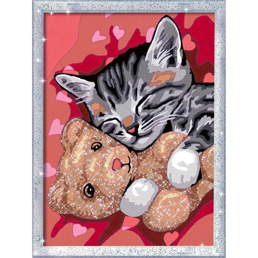 Relaxing CreArt Peaceful Kitten Painting by Numbers Set for Kids