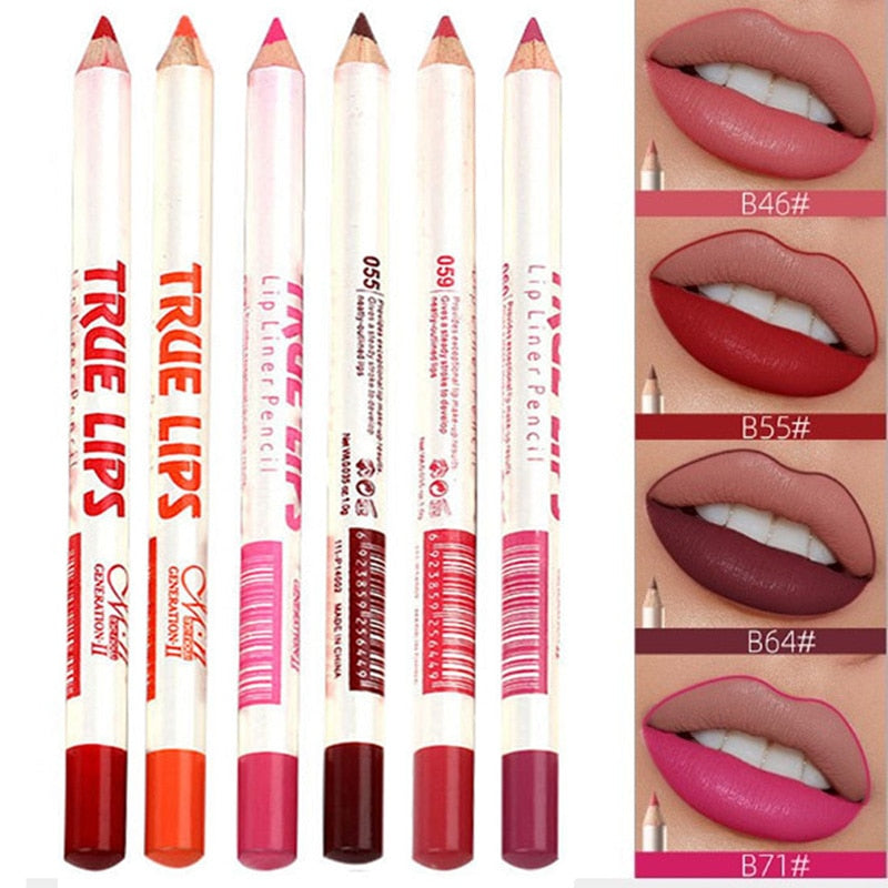 Long - Lasting Waterproof Matte Lip Pencil Set for Women's Professional Makeup