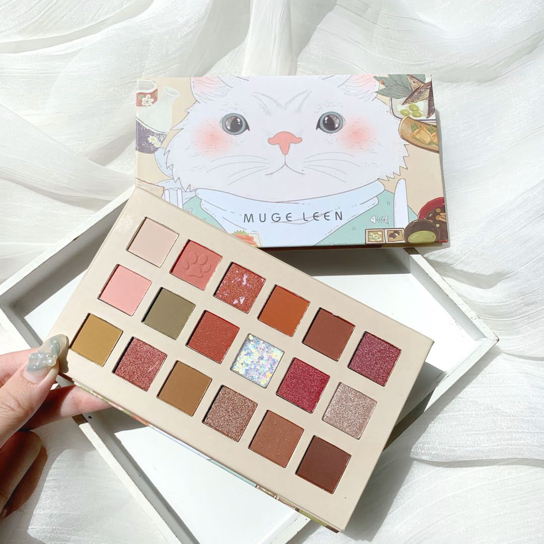 Pearl Shimmer Waterproof Eyeshadow Powder with 18 Colors