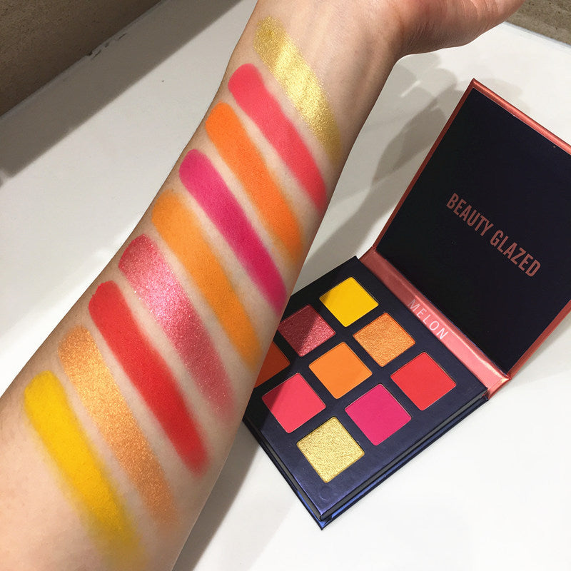 Exquisite Beauty Glazed Eyeshadow Palette with Eight or More Colors