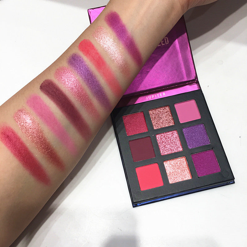 Exquisite Beauty Glazed Eyeshadow Palette with Eight or More Colors