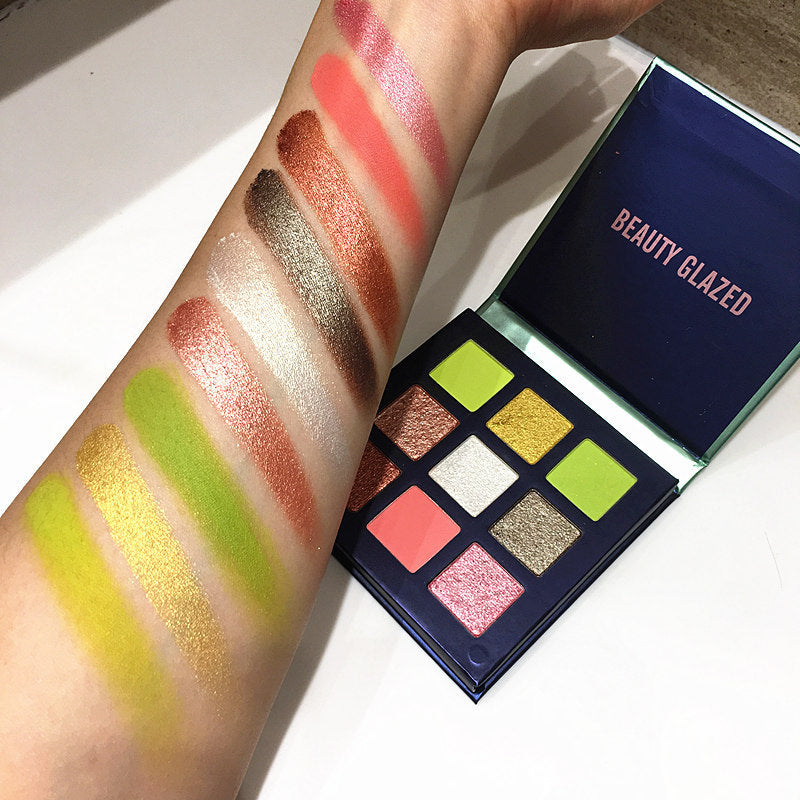 Exquisite Beauty Glazed Eyeshadow Palette with Eight or More Colors